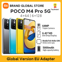 Global Version POCO M4 Pro 5G Xiaomi Smartphone 4GB 64GB/6GB 128GB MTK Dimensity 810 90Hz 6.6" DotDisplay 33W Pro 5000mAh 50MP