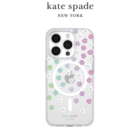 【kate spade】iPhone 15 Pro MagSafe 精品手機殼 幻彩小花