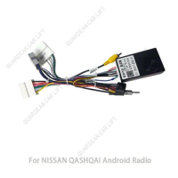 For 2020 Nissan X-TRAIL QRV CD/DVD Player Wiring Harness Car Stereo Audio 16PIN Android Power Cable Adapter with Canbus Box