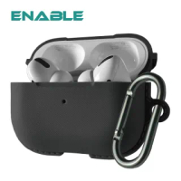 【ENABLE】NEST For AirPods Pro 防塵抗污 充電盒保護套-鈦灰(附金屬防丟吊環)