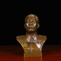 6.5'' Russian Leader Joseph Stalin Bust Bronze Statue