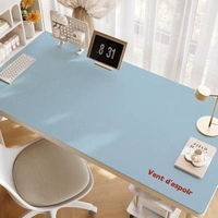 全城熱賣 - ins風桌面保護墊學習辦公室宿舍書桌面墊子化妝臺麵防水電腦桌布Y勿忘藍【桌墊pvc】60cm*110cm【默認發直角】