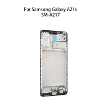 Front LCD Frame Bezel Plate Housing Repair Parts For Samsung Galaxy A21s / SM-A217