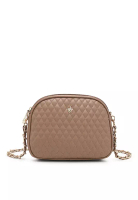 Swiss Polo Quilted Chain Sling Bag / Crossbody Bag (Tas Selempang Wanita) - Krem