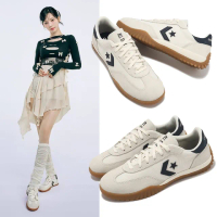 【CONVERSE】休閒鞋 Run Star Trainer 男鞋 女鞋 米白 黑 膠底 麂皮 情侶鞋(A08262C)
