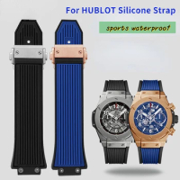 New Watch Accessories For HUBLOT Silicone Watch band For HUBLOT big bang sports waterproof strap convex mouth 27x17mm Send tool