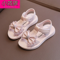 女童涼鞋新款夏季韓版兒童公主鞋網紅爆款中大童軟底沙灘鞋.