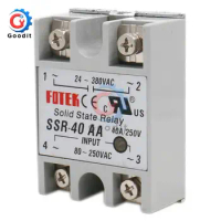 Solid State Relay SSR-40AA 40A AC Control AC Relais 80-280V AC TO 90-480V AC SSR 40AA