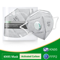 POWECOM KN95 Masks Activated Carbon kn95mask with Valve 1866V Mask Safety Face Mouth Mask tapabocas Adult Masks
