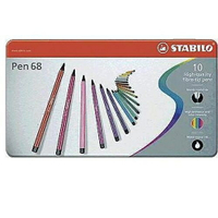 STABILO 68系列彩色筆鐵盒10色*6810-6