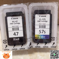 佳能原裝PG-47黑色CL-57S彩色E400 E410 E460 470 E480打印機墨盒-淘淘屋