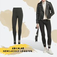 adidas 緊身褲 Adicolor Neuclassics Legging 黑 高腰 條紋 三葉草 愛迪達 IB7313