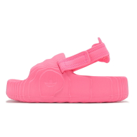 adidas 涼鞋 Adilette 22 XLG W 女鞋 桃紅 地形圖 厚底 魔鬼氈 涼拖鞋 愛迪達 ID5723