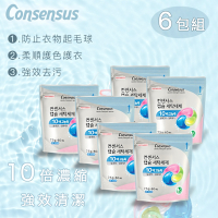CONSENSUS康善秀 韓國製3合1超濃縮洗衣膠囊7.5g (6包360顆 )洗衣球 韓國進口清新花香款