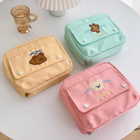 Bentoy Milkjoy Korea Fashion Bear Cosmetic Cases Cute Student Pencil Bag Case Holder Large Capacity Home Storage Case High