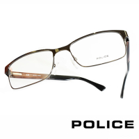 【POLICE】義大利警察都會款個性型男眼鏡(POV8797M568X 木頭棕)