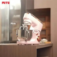 MITO Stand Mixer MX500 MIDI 5 L | Metal Gear + 6 Speed + Bowl Stainless | Mixer Kue & Roti pink