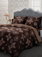 ชุดเครื่องนอน 6 ชิ้น รุ่น Cotton Sure ลาย Cinnamon สีน้ำตาล คิง