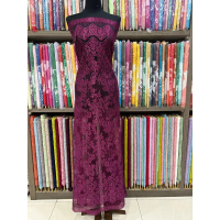 Bakal Kain Bahan Kebaya Brokat Semi Prancis 3D Metalik