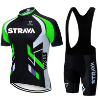 Bán Chạy Xuyên Biên Giới Áo Đạp Xe STRAVA Bộ Quần Áo Đạp Xe Phiên Bản Đội Ngắn Tay Bán Buôn Từ Nhà M