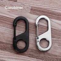 8-shaped Backpack Hook Buckle 440 Stainless Steel Mini Key Anti-Theft Clasps Lightweight Wear-resistant for Travel Climbing