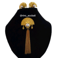 Set Bros Plat Kipas Mutiara Gonjer Tebal / Bros Kebaya / Bros Alpaka Bali / anti karat / bros premiu