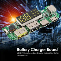Battery Charger Board Digital Display Charging Module USB Mobile Power Bank 18650 Charging Module Lithium Battery Board Circuit