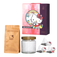 【三盞茶時】Hello Kitty柚香蜜紅茶儲物罐禮盒1入(茶包3g*6入)