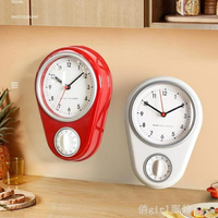 掛鐘廚房用免打孔定時鐘錶冰箱貼小掛鐘簡約家用壁掛式時鐘小型提醒器 全館免運