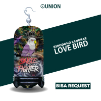 Lovebird Kerodong Custom Full Printing Bahan Jersey Kandang Burung