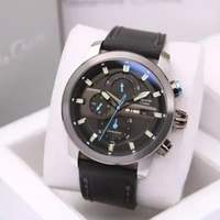 ALEXANDRE CHRISTIE AC6559 / AC 6559 SILVER BLACK LEATHER ORIGINAL