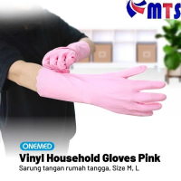 COD - ONEMED Sarung Tangan Household Gloves House Hold BIRU PINK 1 Pasang