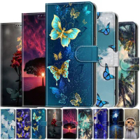 Magnetic Flip Leather Phone Case For Samsung Galaxy A54 A34 A14 5G A24 A04S A04 A04E Etui Painted Wallet Card Holder Book Cover