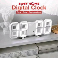 Jam Meja Alarm Weker LED Digital Clock Putih