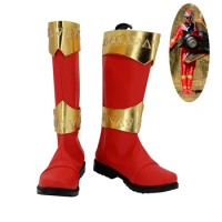 Kishiryu Sentai Ryusoulger Shoes Ryusou Red Cosplay Boots