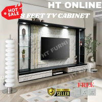 [HT ONLINE] 8ft Modern TV Cabinet / Wall Mounted Tv Cabinet / Hanging Tv Cabinet / Rak Tv / Hall Cab