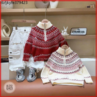 Mẫu mới bán chạy AL312 - Áo len Đại CHO BÉ cổ khóa họa tiết thổ cẩm Như hoa mùa xuân - 2535-09