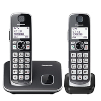 【福利品有刮傷】國際牌 Panasonic KX-TGE612 TW 大音量中文雙子機無線電話