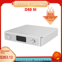 TOPPING D50 III HiFi DAC Bluetooth5.1 LDAC Audio Decoder Dual ES9039Q2M Decoding Chips PCM768 DSD512 Desktop Pre-Amp D50III DAC