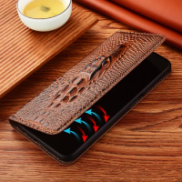 Crocodile Head Leather Cover for Huawei Y5 Y6 Y7 Y9 Pro Prime 2018 2019 Phone Card Pouch Flip Cover