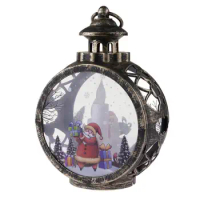 Lighted Christmas Water Lantern Christmas Santa Vintage Hanging Snow Globe Lantern Hanging Snow Globe Lantern Santa Claus