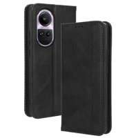Leather Case For OPPO Reno 10 flip magnetic protective case for OPPO Reno 10 Pro wallet type mobile phone full leather case