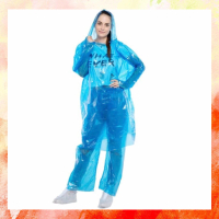 JAS HUJAN SETELAN CELANA JAKET MOTOR PLASTIK LDPE DISPOSABLE RAINCOAT