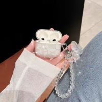 Cute with Chain Cover for Apple AirPods 1 2 3 Case Luxury Butterfly Keychain Earphone Case for AirPods Pro Case Box Airpods 3