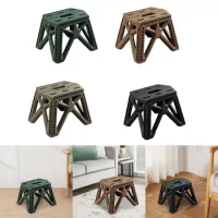 Camping Folding Stool Camping Chair Furniture Portable Outside Compact Camp Stool Outdoor Foldable Stool for Patio BBQ Travel