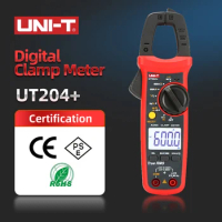 UNI-T UT204+ Digital AC DC Voltage Clamp Meter Multimeter True RMS 400-600A Auto Range Voltmeter Resistance Test