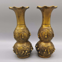 仿古純銅葫蘆花瓶擺件銅葫蘆招財祝福客廳辦公室裝飾品桌面擺件