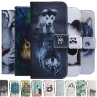 3D Animal Card Slot Wallet Case For Samsung Galaxy A12 5G Panda Dog Cat Tiger Lion Painted Book Flip Leather Phone Cover A12