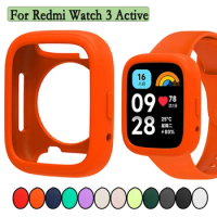 Silicone Case For Redmi Watch 3 Active Watch Protective Shell Watchband and Cover Colorful Watch Accessories