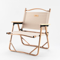 釣魚椅 折疊椅戶外克米特美術生木紋鋁合金便攜式露營超輕簡易靠背釣魚椅 MKS 免運開發票